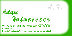 adam hofmeister business card